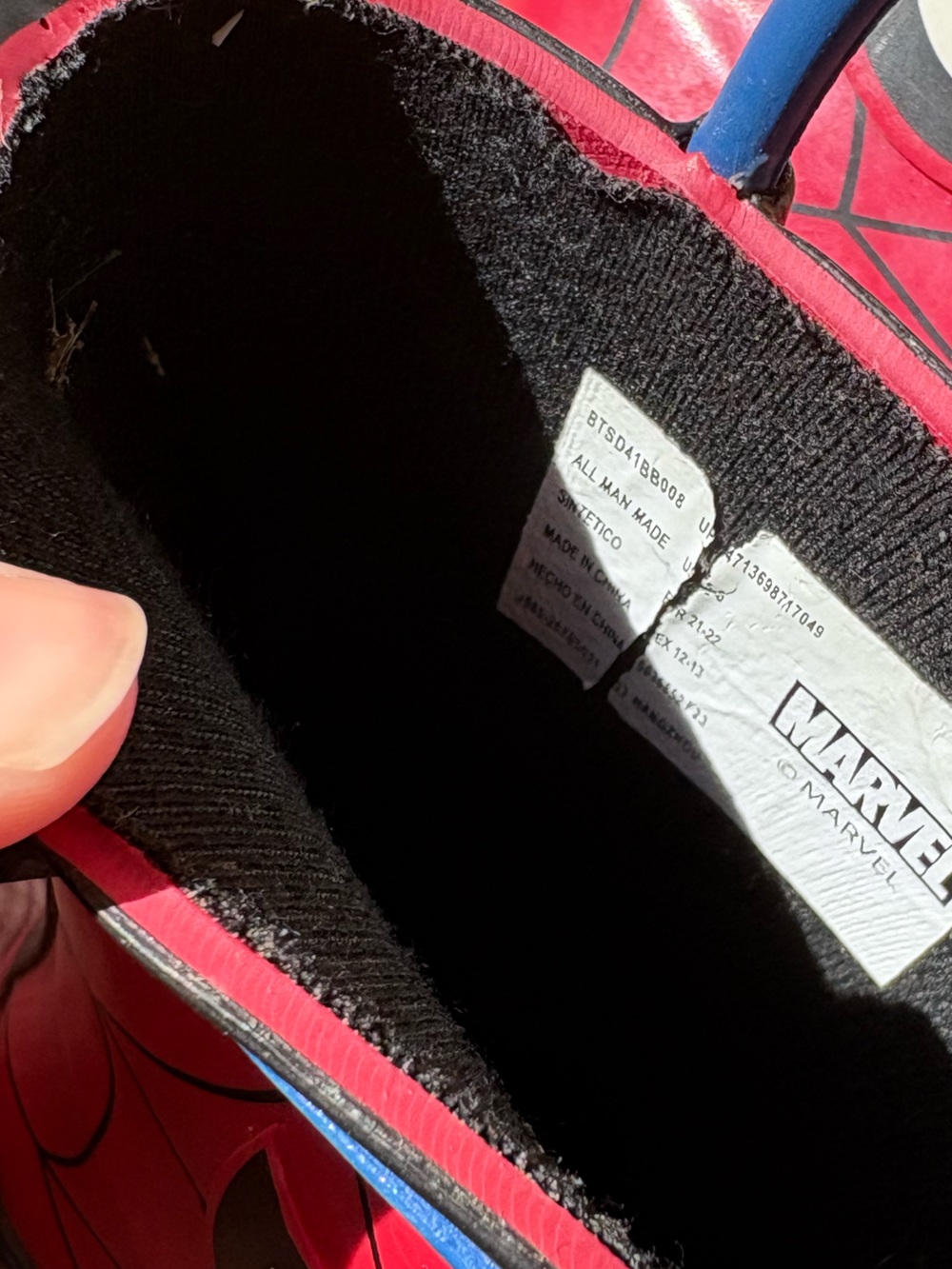 Spider-Man Rain Boots 5-6 - Picture 5 of 8
